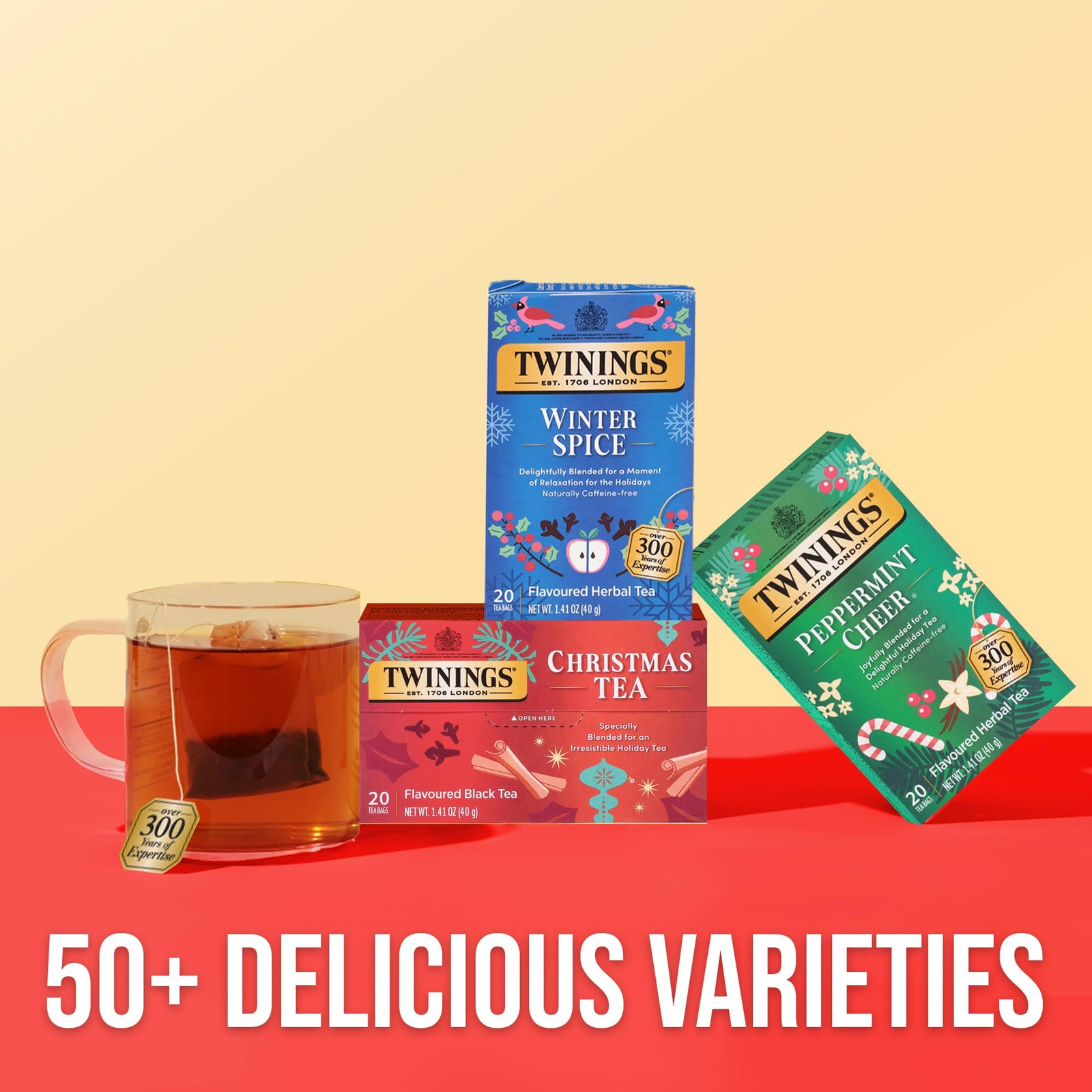 Twinings Winter Spice Herbal Tea Individually 20 Count (Pack of 1), Brown