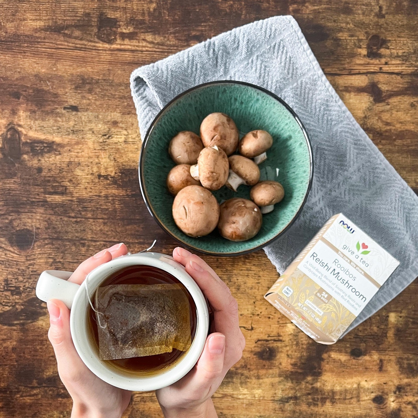Give A Tea Well Being Blend Herbal Tea With Reishi Cordyceps 24 Tea Bags