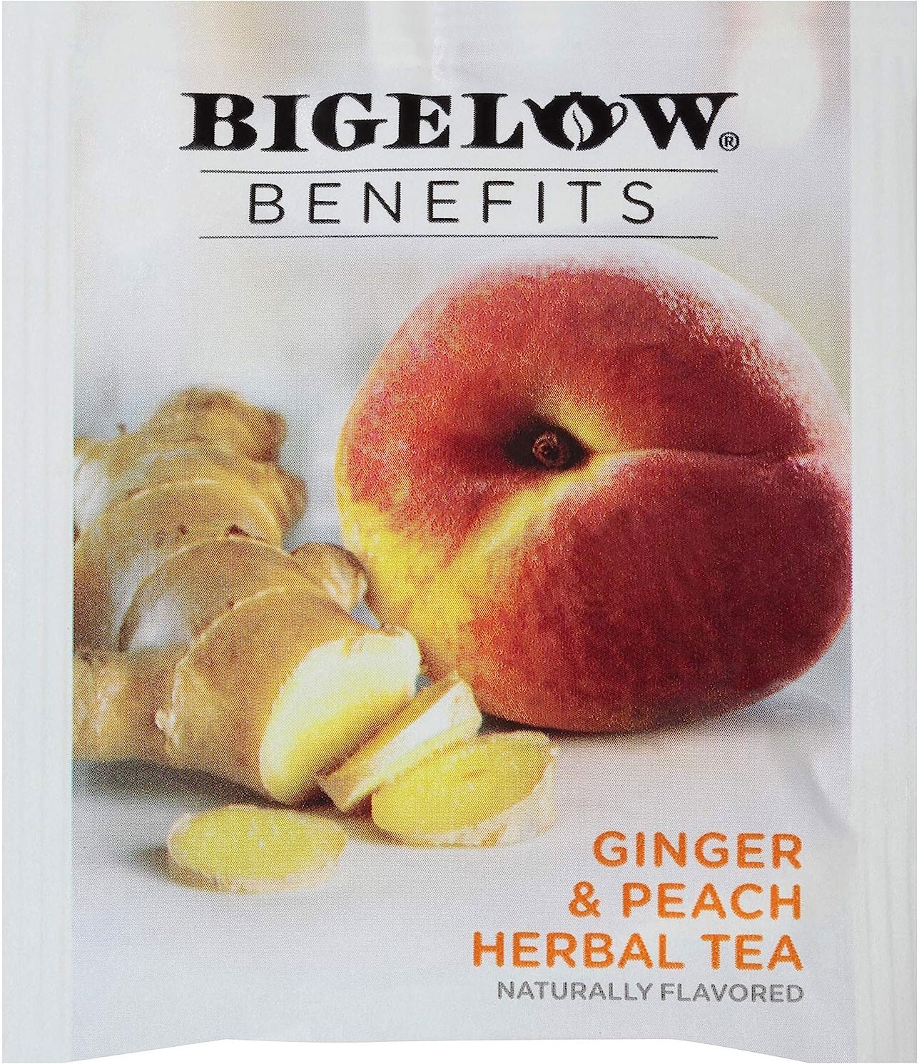 Bigelow Benefits Calm Stomach Ginger & Peach Herbal Tea – 18 tea bags