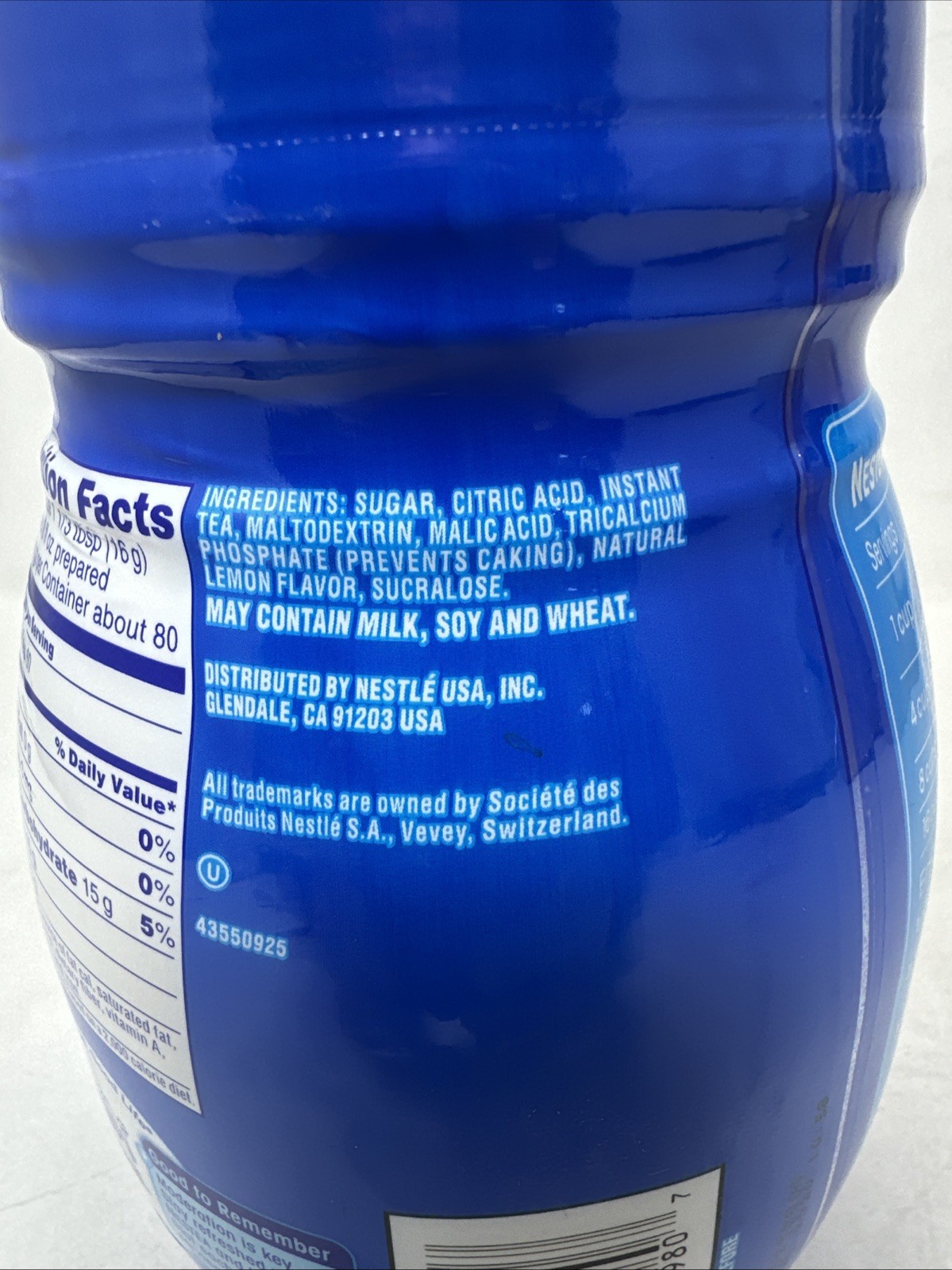 NESTEA Sweet Iced Tea Instant Discontinued and RARE 20 Quarts BB 2020 Sealed