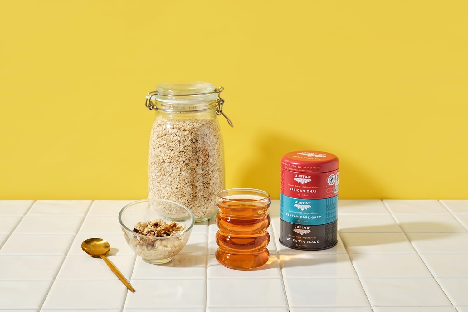 Black Tea Trio | Stacking Tins Variety Pack with Hand Carved Tea Spoon | Loos…