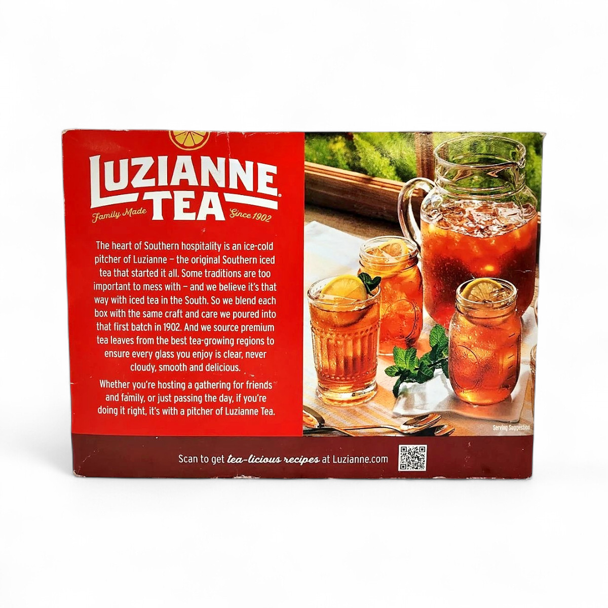 Luzianne Original Iced Tea Gallon Size Tea Bags – 48 Count