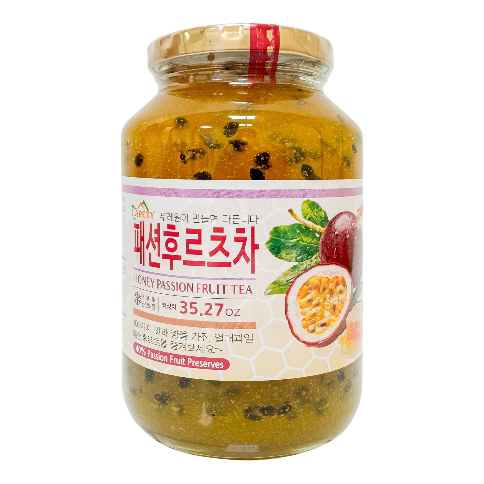 Apexy Authentic Korean Honey Passion Fruit Tea, Passionfruit Puree , Just Add