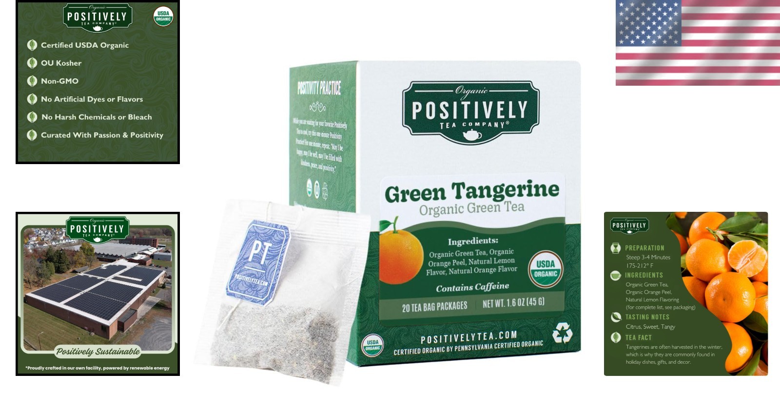 Delicious Green Tangerine Tea Bags – 20 Individually Packaged Sips of Wellness