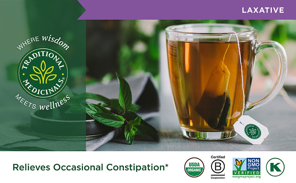 Organic Smooth Move Peppermint Laxative Tea, 16 Tea Bags (Pack of 1)