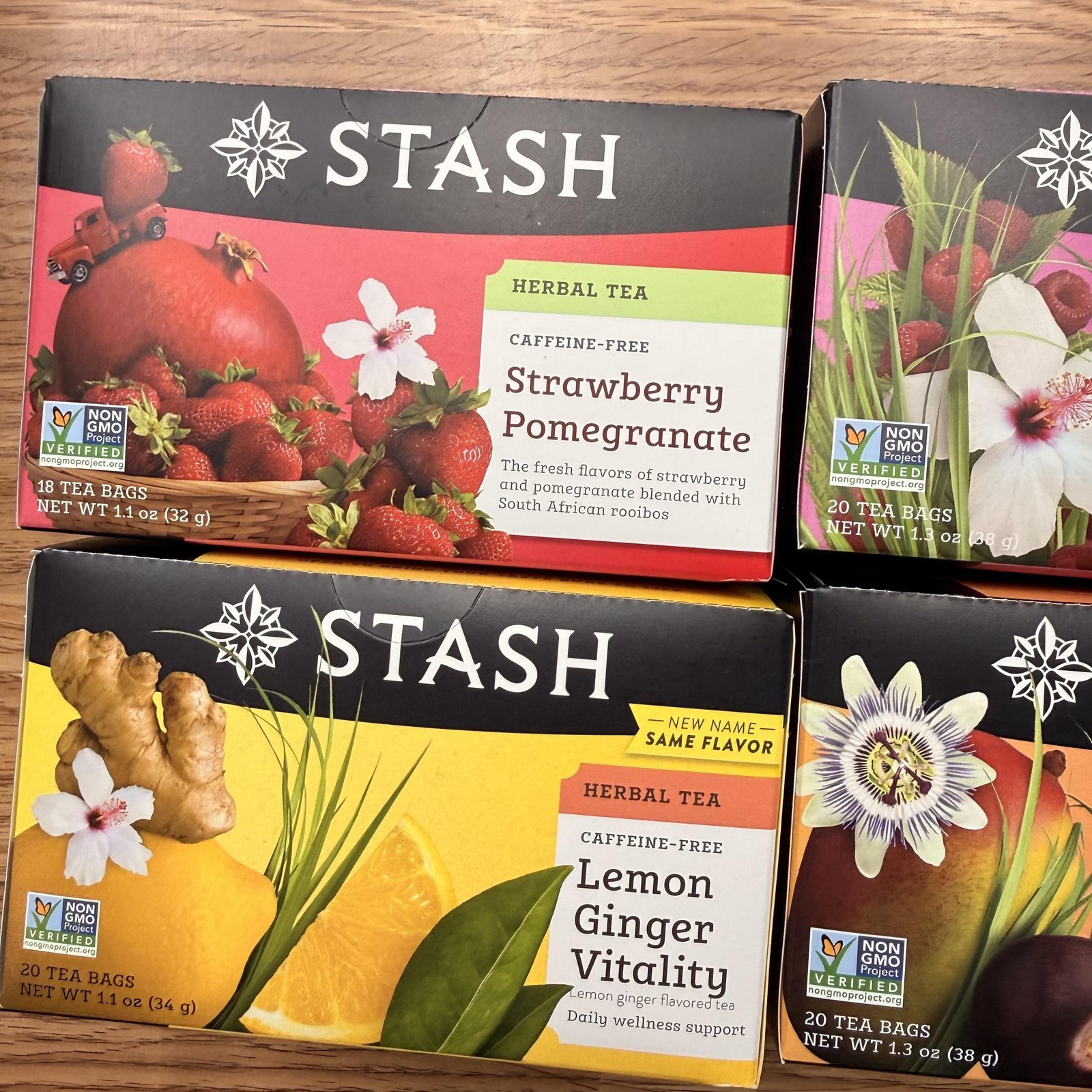 Stash Herbal Tea Variety Pack Caffeine Free 4 Boxes 78 Bags Kosher Non-GMO