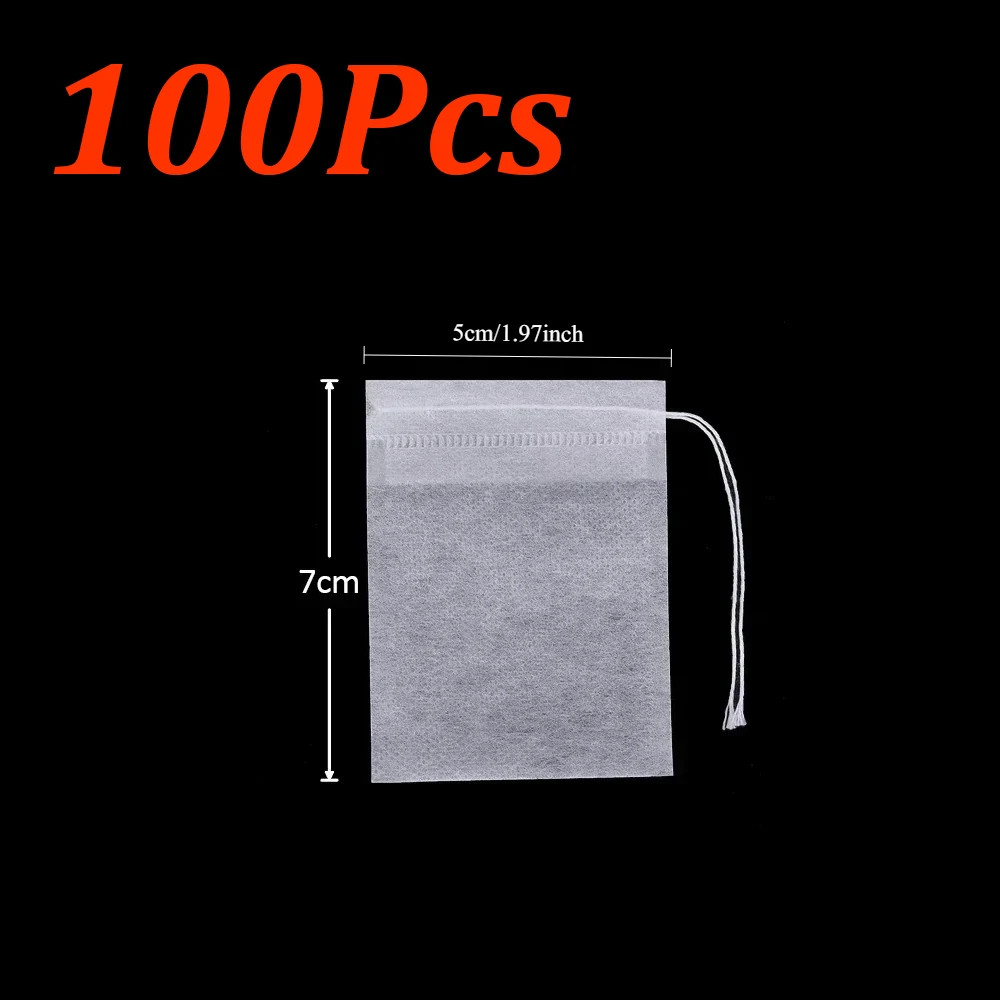1000-100Pcs Disposable Tea Bags Empty Scented Tea Filter Bags Paper with Drawstr