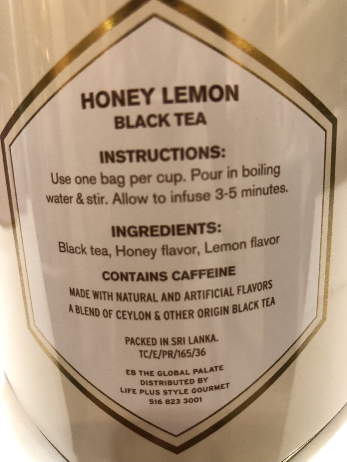NATURE’S HEARTH TEA Co 🐝HONEY LEMON 🍋 BLACK TEA 100 tea bags-2 tins BB:2028