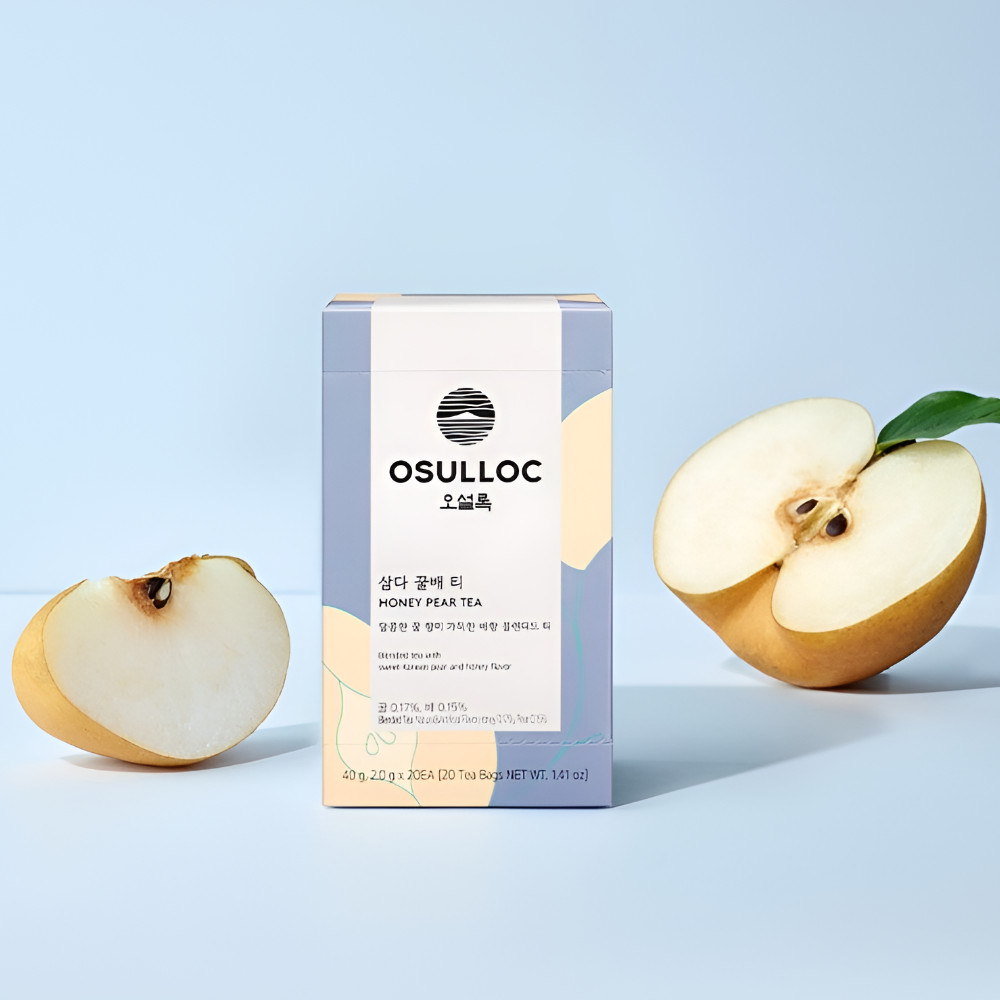Osulloc Honey Pear Tea 20 Tea Bags Korean Tea Sweet Fruity Scent Dessert