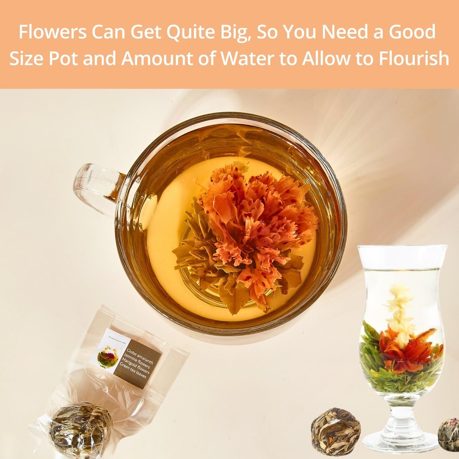 Blooming Tea Gift Set 10 Unique Varieties Flowering Tea Balls VitalForest Ind…