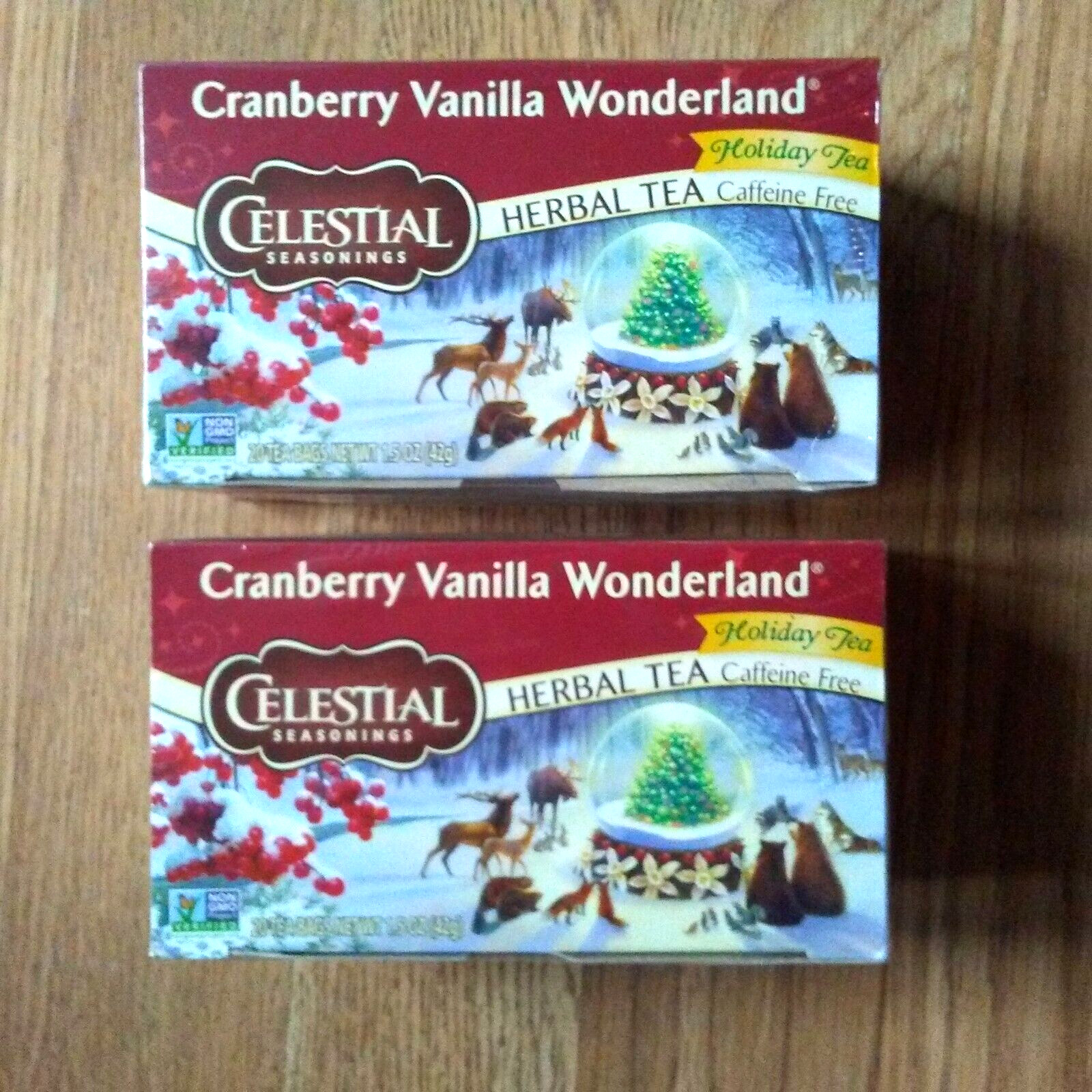 Lot NIB Celestial Herbal Tea Cranberry Vanilla Wonderland 36 Bag Easter FreeShip