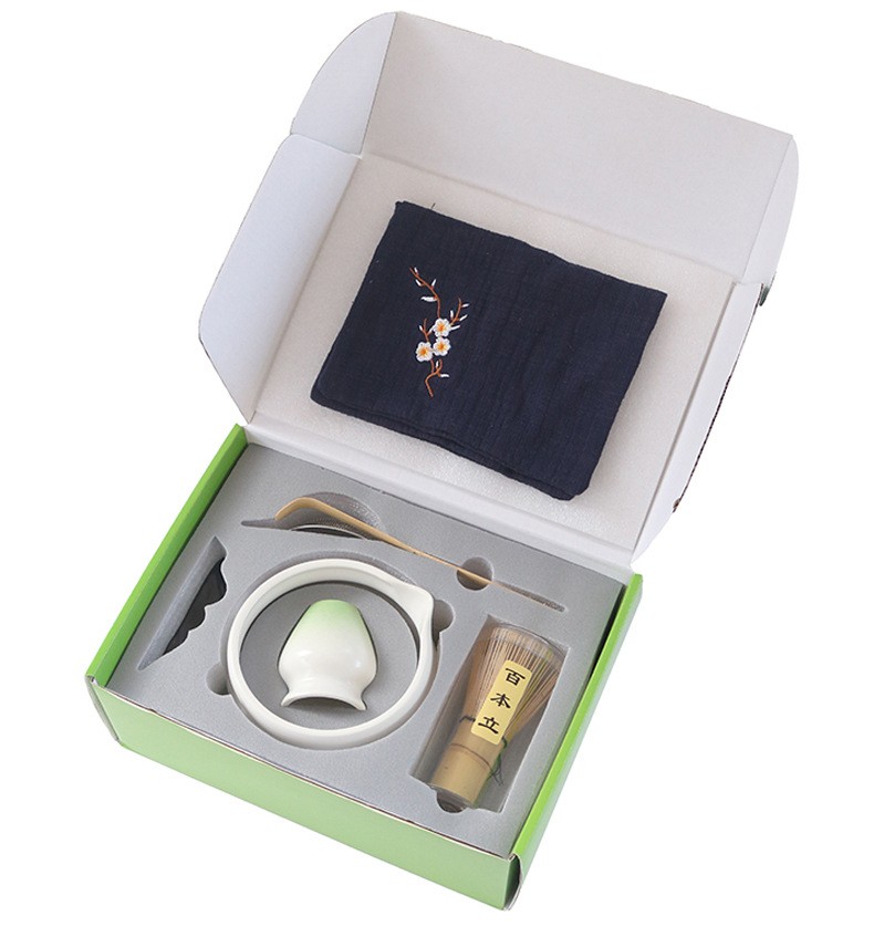 Matcha Whisk Set 7 PCS Ceramic Matcha Kit Includes Matcha Bowl & Scoop & Sifter