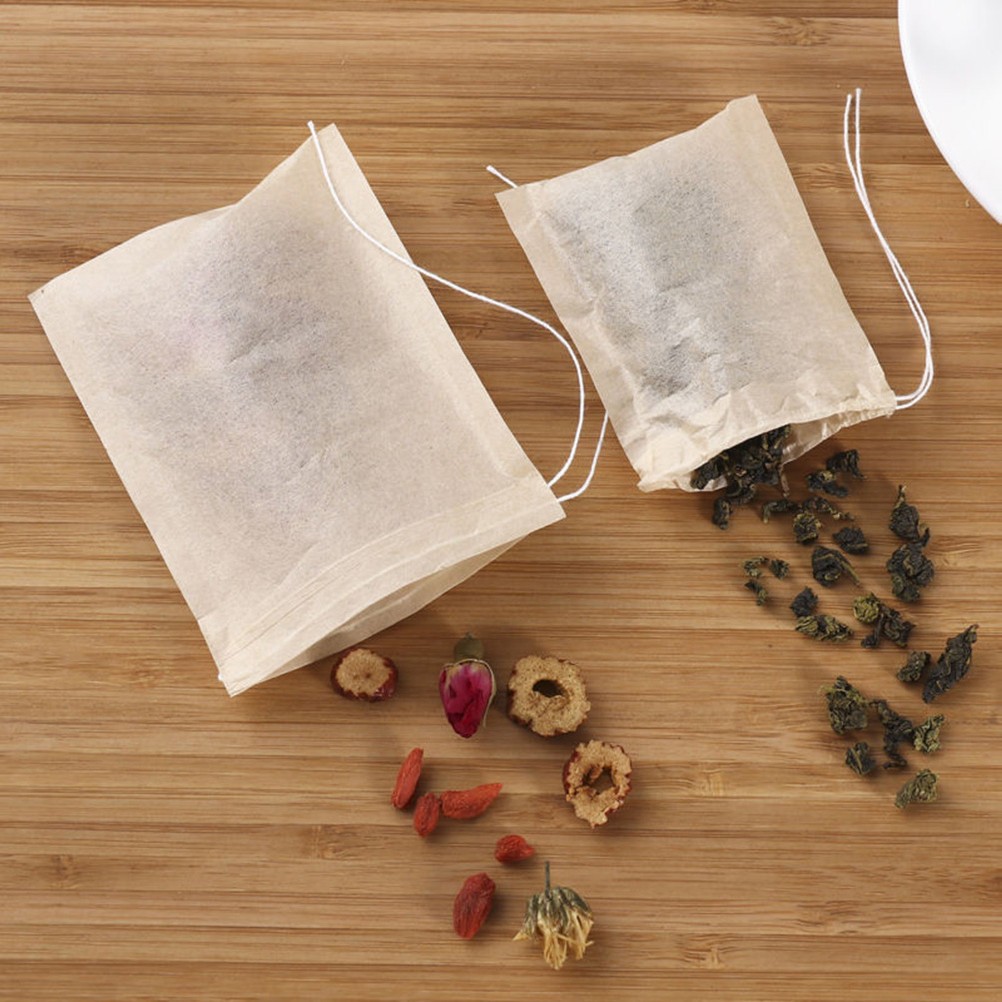 300 Pcs Drawstring Tea Bag Empty Filter Paper Bags For Loose Leaf Tea 5×7 cm