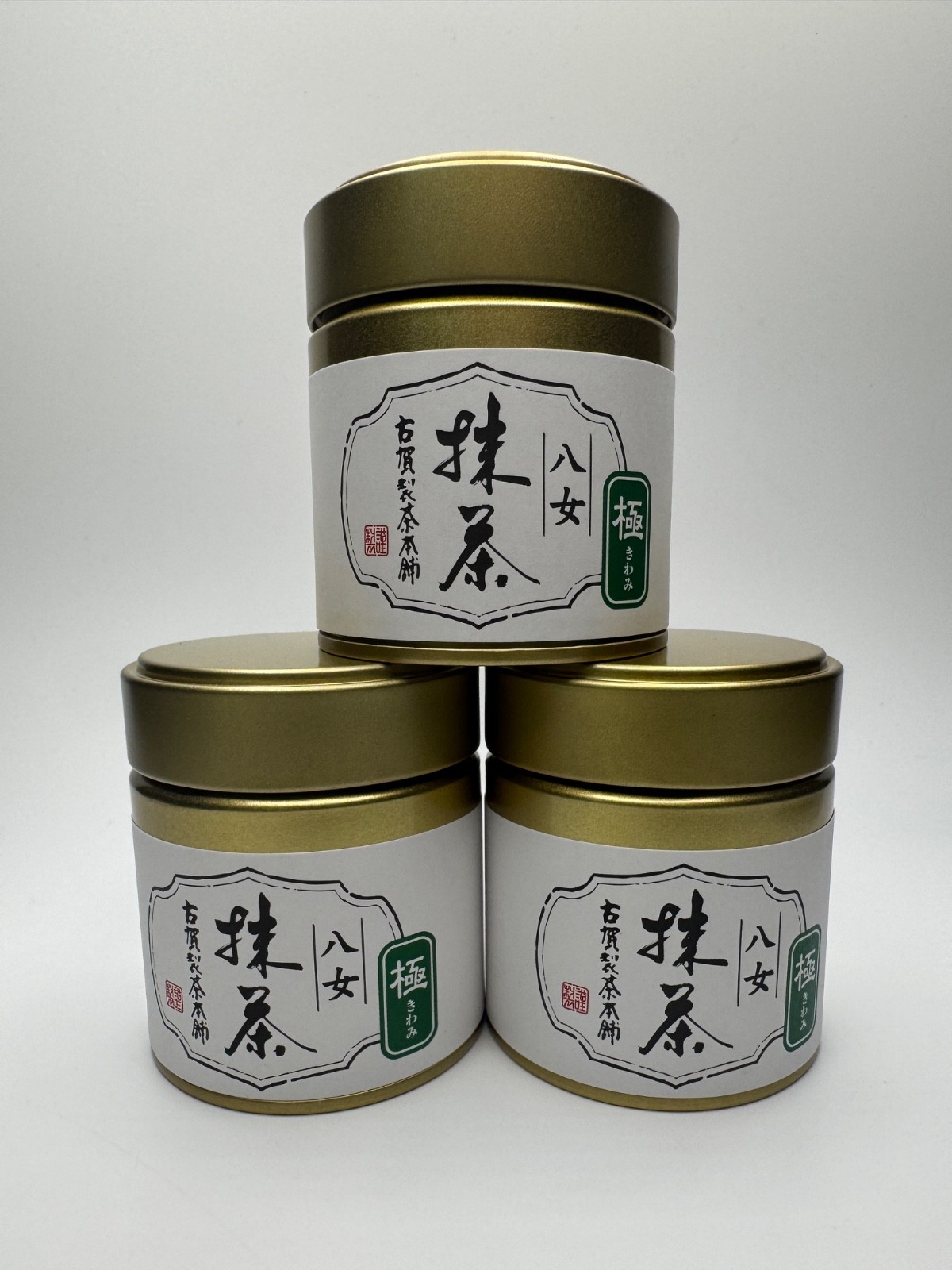 Yame Matcha Ceremonial Grade 30g Gold Tin Fukuoka Japan 100% Pure Green Tea Gift