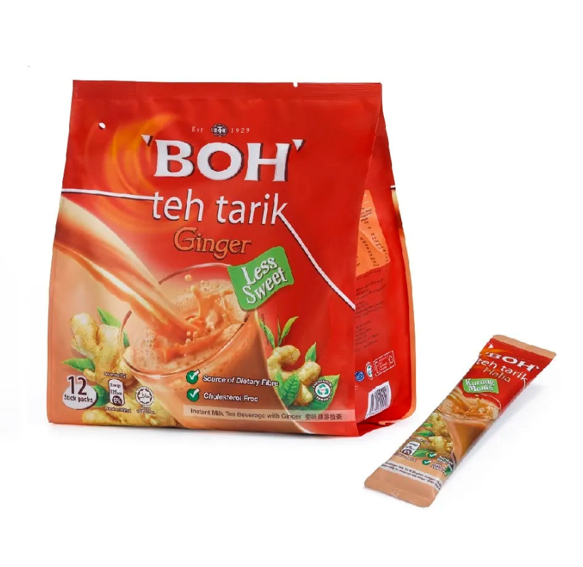 5 Packs (60 Sticks x 26g) BOH Teh Tarik INSTANT GINGER MILK TEA Drink Beverage