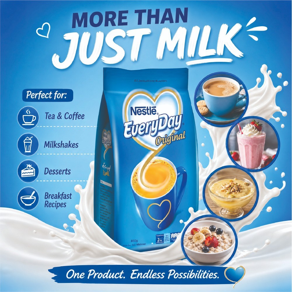 Nestle Everyday Tea Whitener Powder 850g Original Khaas Taste Milk Tea Pouch