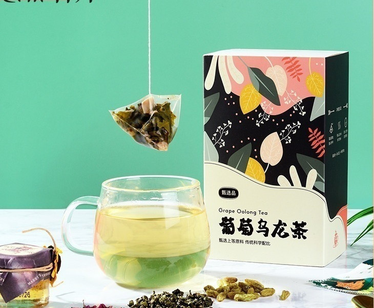 Grape Oolong Tea Bags Flavored Oolong Japanese Style Premium Tea 50 Bags
