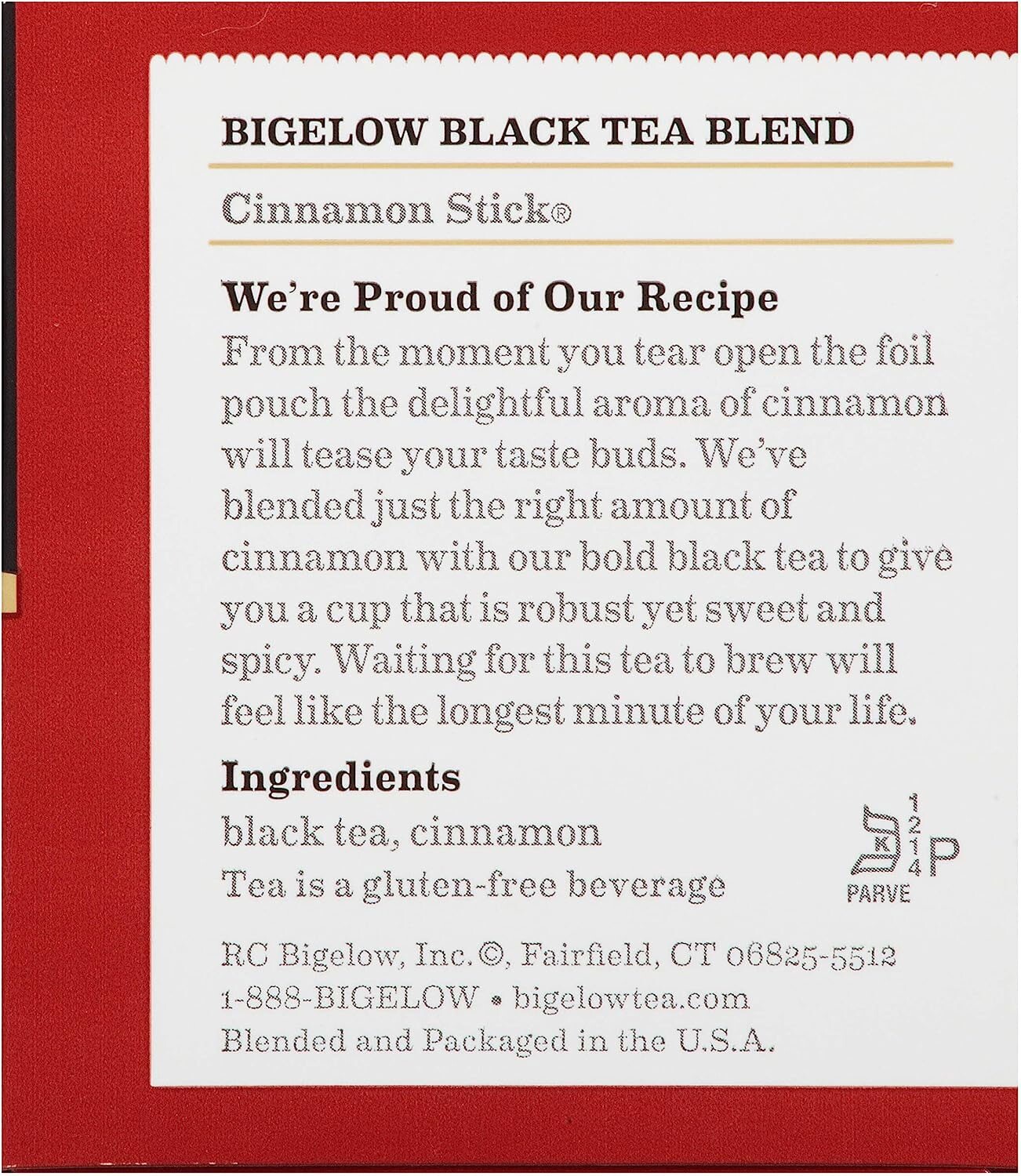 Bigelow Cinnamon Stick Black Tea – 20 bags