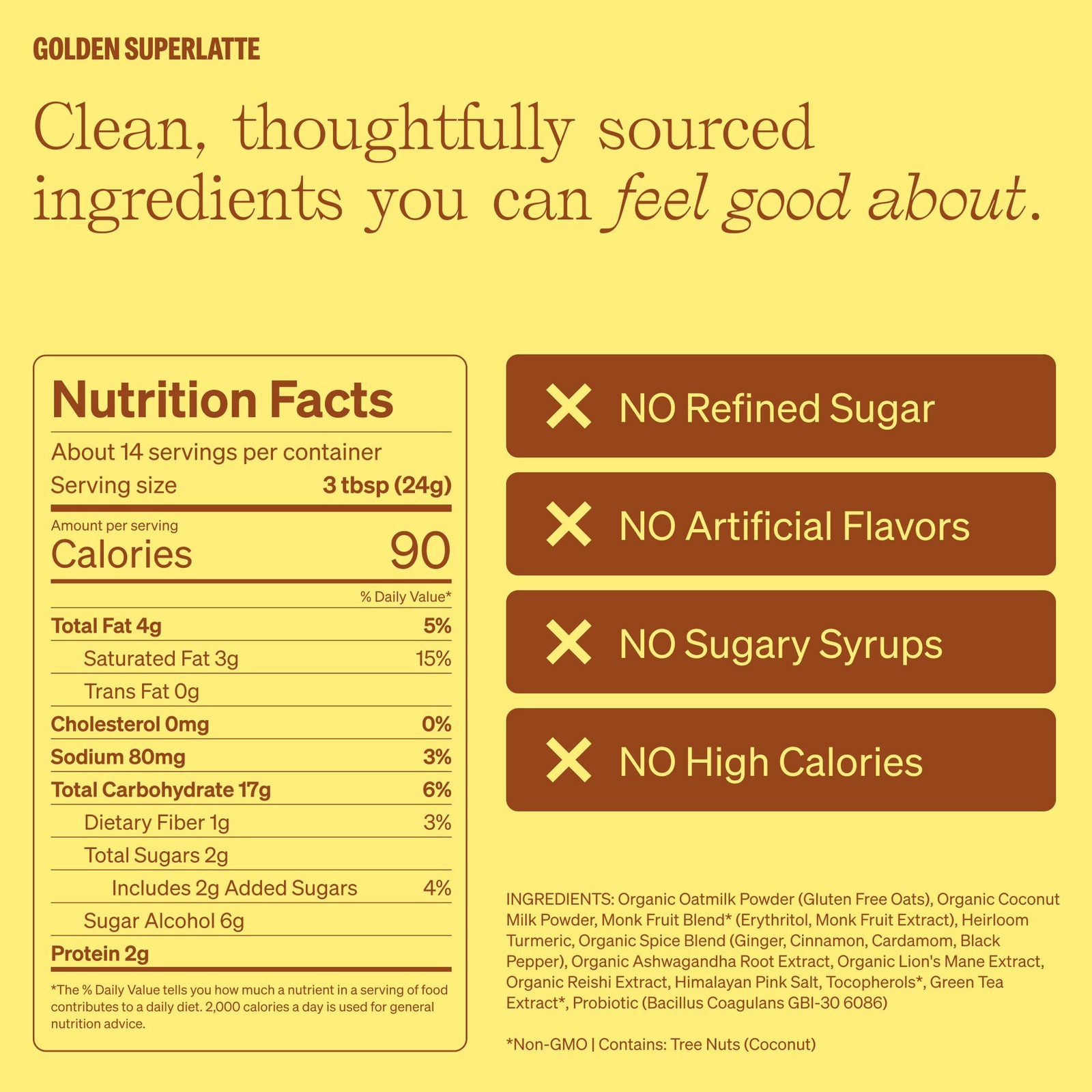 Clevr Turmeric Powder, Golden Milk Instant Latte Mix, Superfood Powder with L…