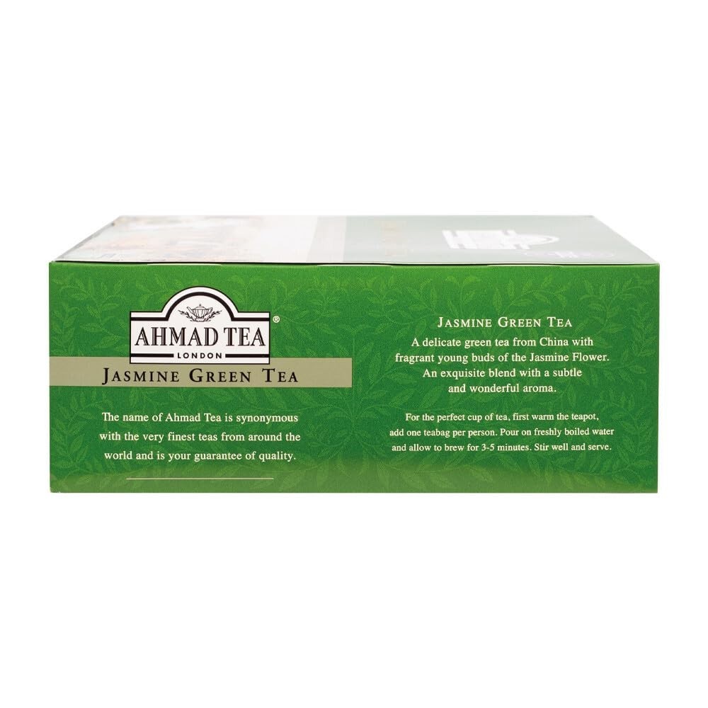Jasmine Green Tea 100 Count Teabags with Antioxidant Properties Sugar Free