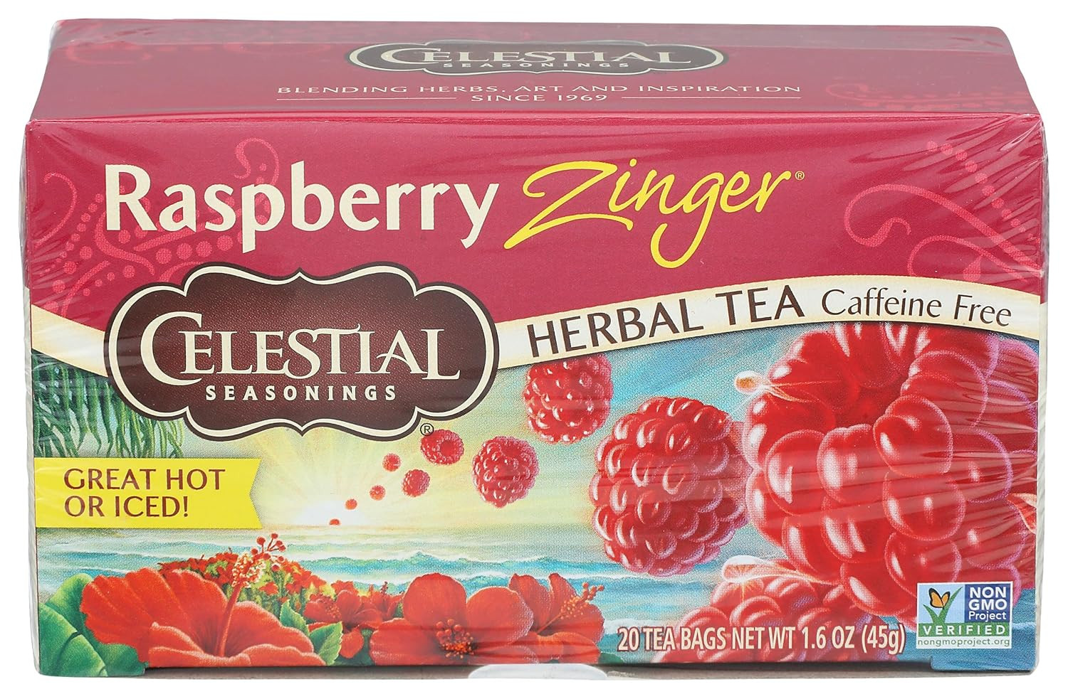 Raspberry Zinger Herbal Tea, 20 Ct