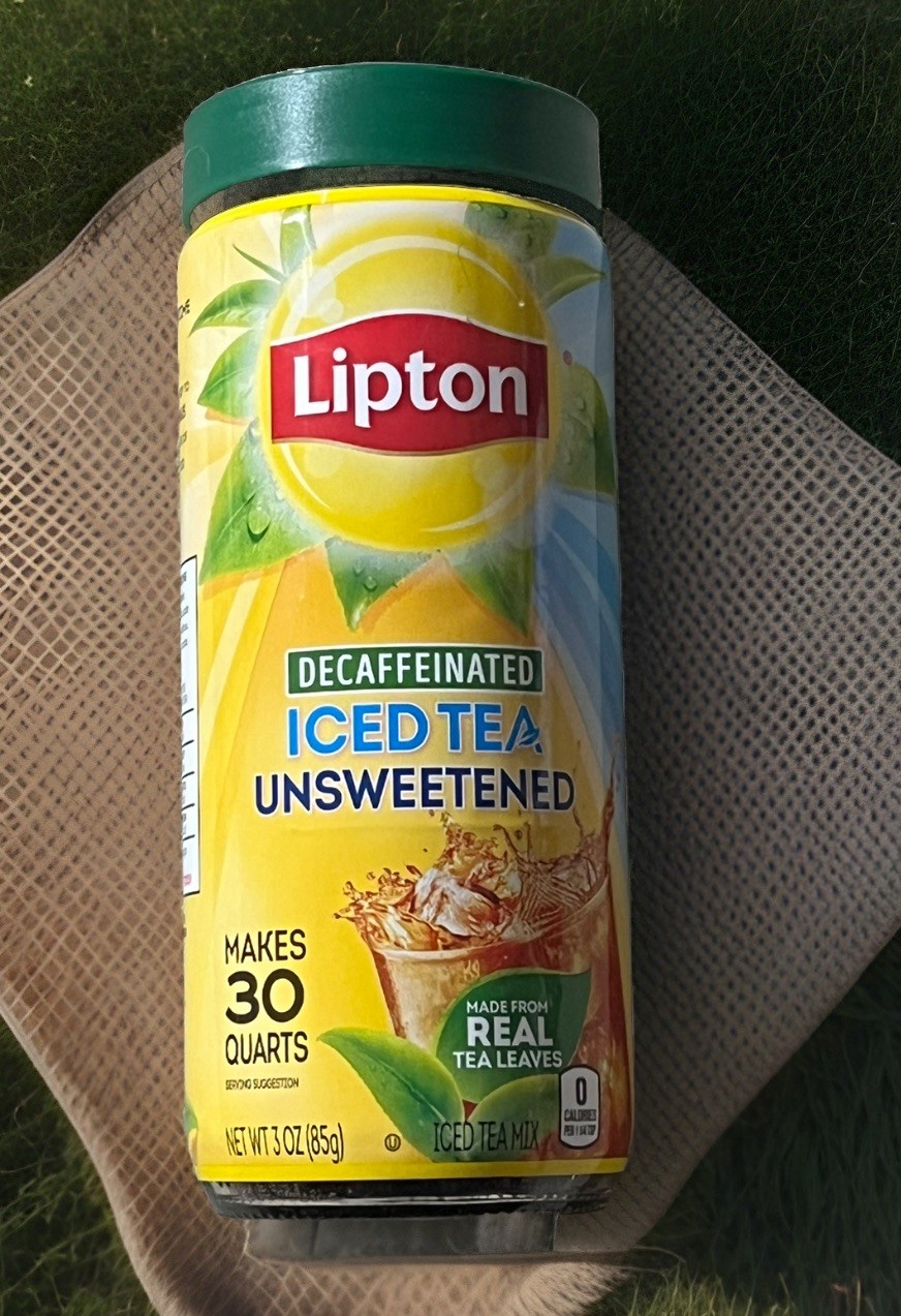 1-Discontinued Lipton Black Iced Tea Mix Decaffeinated Unsweetened 30 Qt Sealed