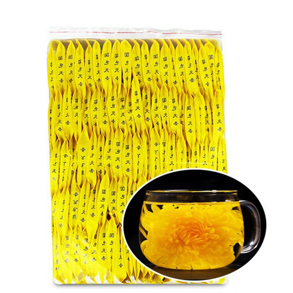 Yellow Chrysanthemum Flower Tea Dried Blooming Herbal Tea Premium Loose Leaf