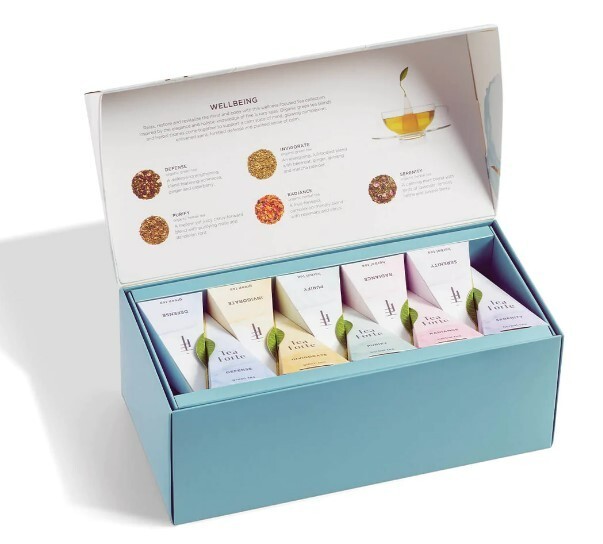 TEA FORTE, “Wellbeing” Tea Tasting Assortment Presentation Box, 20 Tea Infusers
