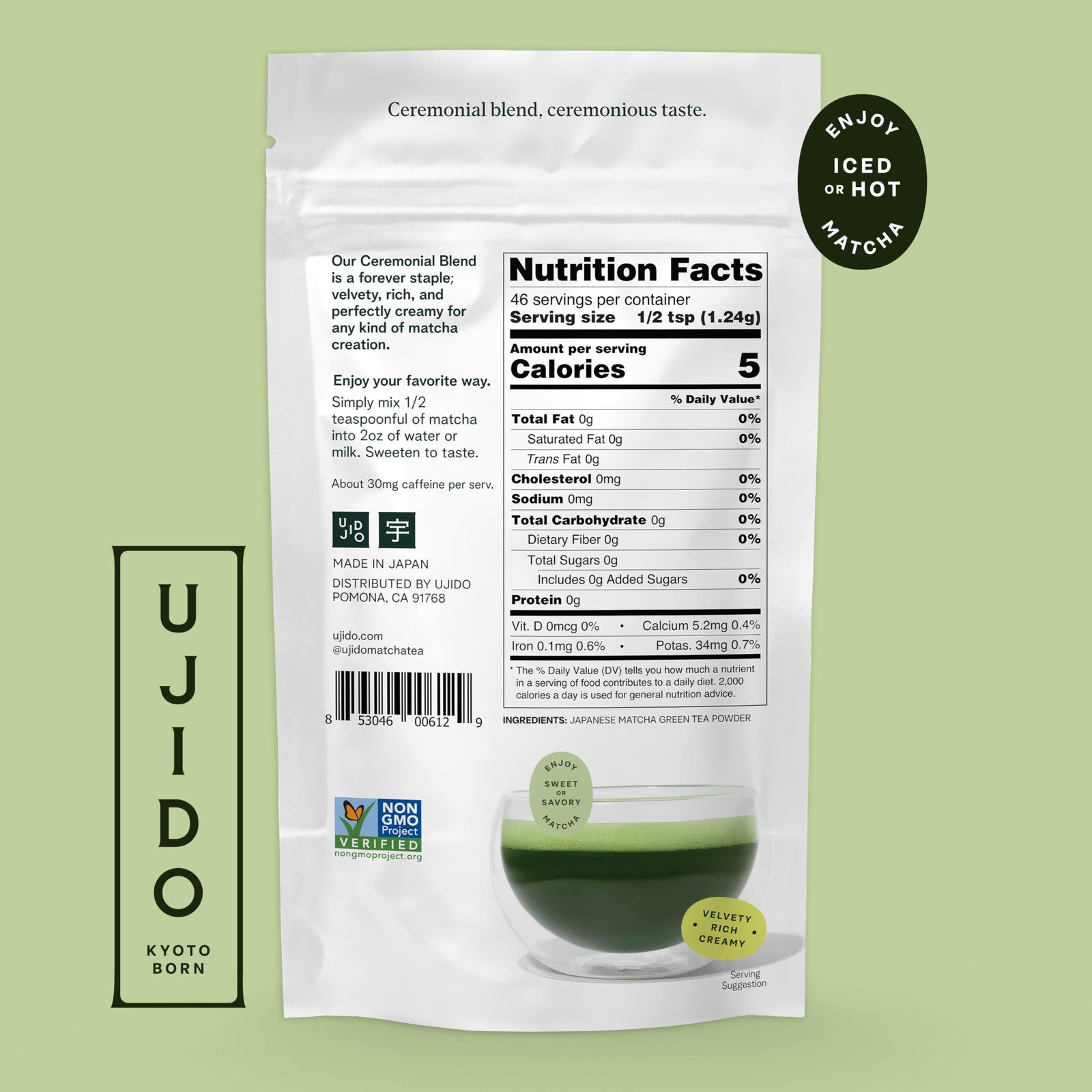 Ujido The Path of Zen Japanese Matcha Green Tea Powder 2 Ounce (Pack 1)