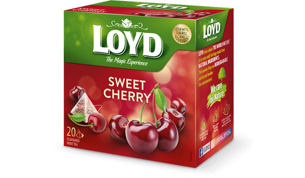 6 x LOYD SWEET CHERRY Flavor Fruit Tea Boxes (120 servings)