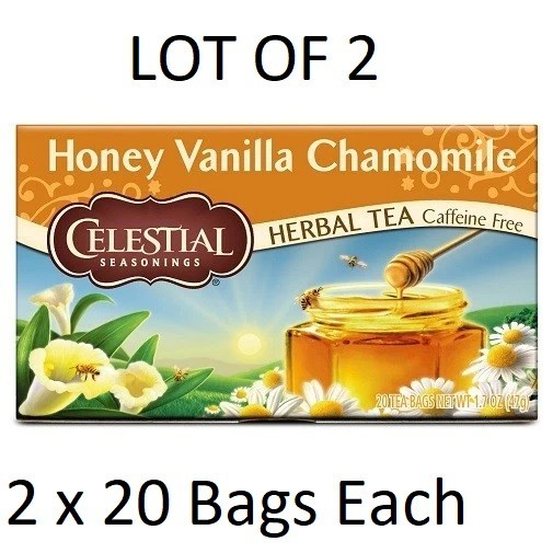 Celestial Seasonings Honey Vanilla Chamomile Herbal Tea (40 tea bags total)