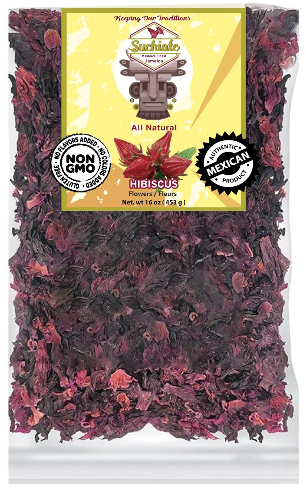 Suchiate Hibiscus Flowers (1 Pound (Pack of 1))