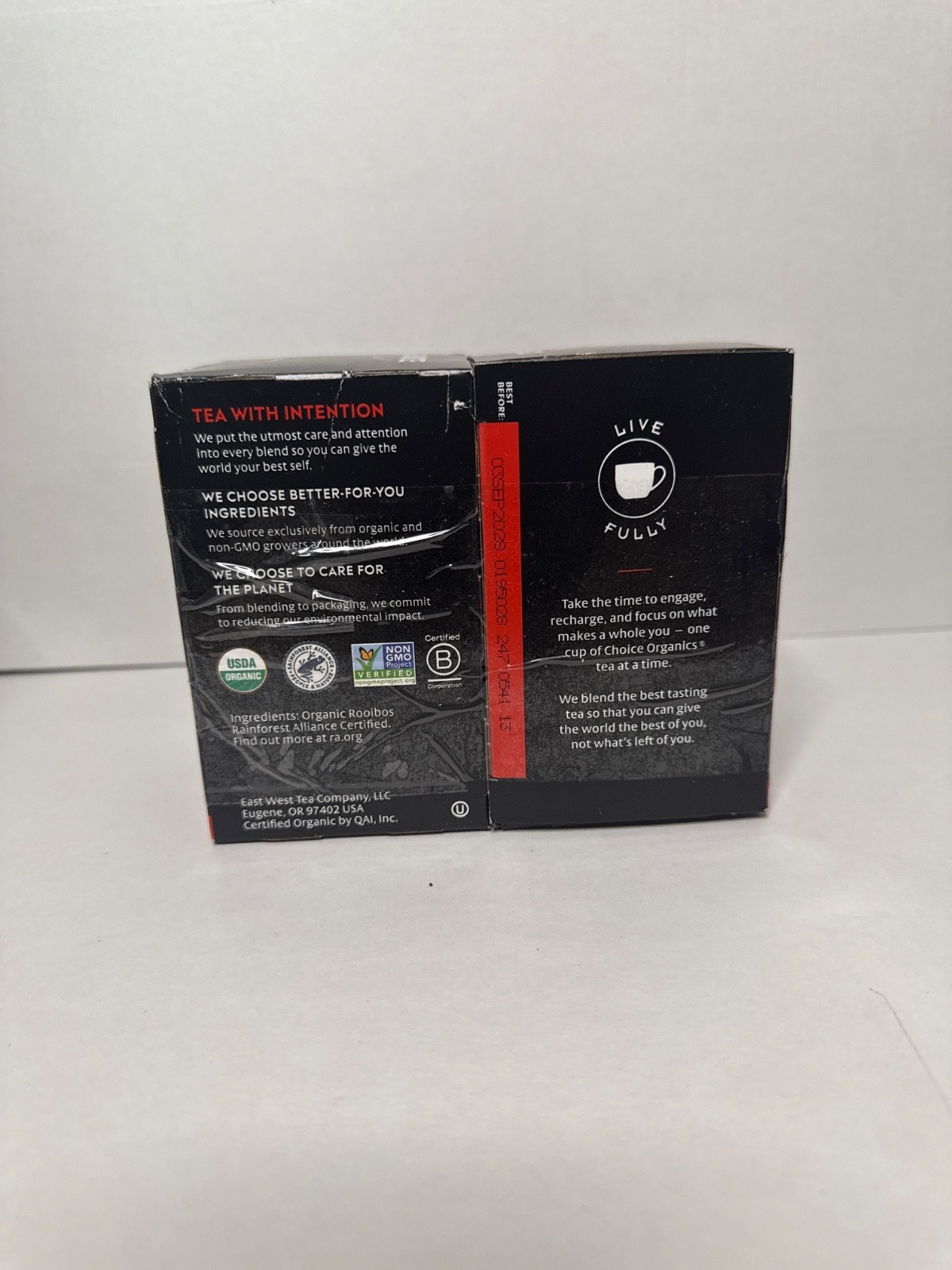TWO CHOICE Brand Organic Herbal Tea ROOIBOS 2 Boxes Sweet & Earthy BB 03-15-2027