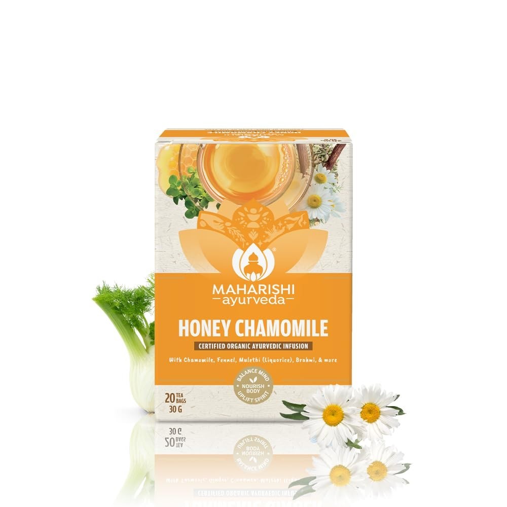Maharishi Ayurveda All Natural Honey Chamomile Herbal Tea, 20 Tea Bag