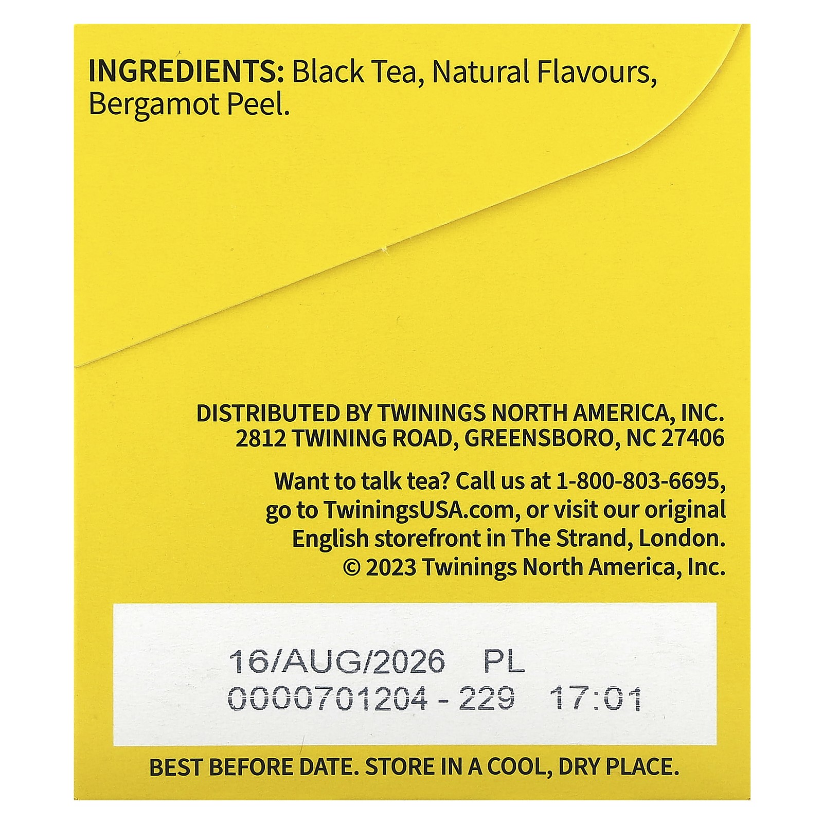 Black Tea, Earl Grey, Extra Strong, 20 Tea Bags, 1.41 oz (40 g)