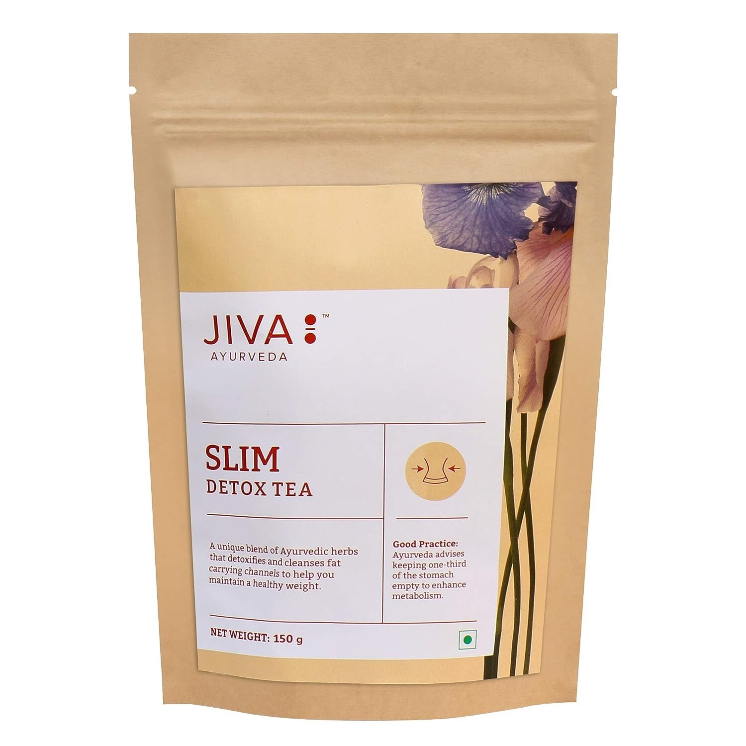Jiva Ayurveda Slim Tea | Green Tea with Herbs 150 gm, (Pack of 1)