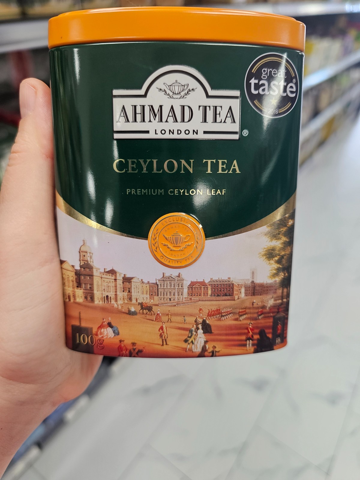 Ahmad Tea Ceylon Tea – Pure Aromatic Blend, 100g for Everyday Enjoyment