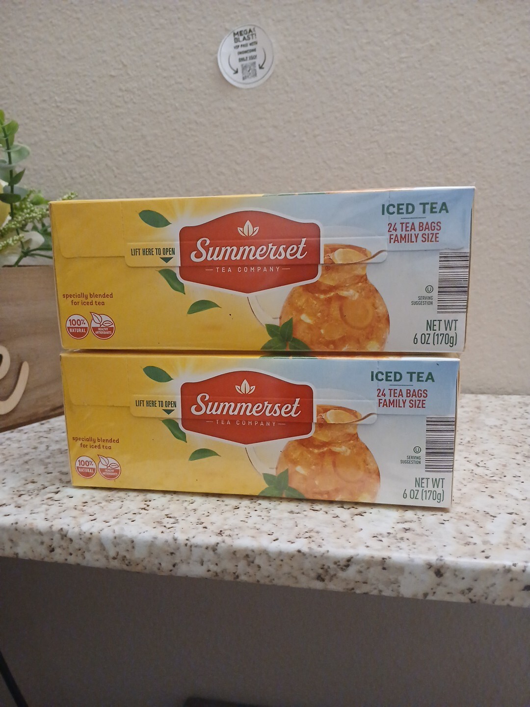 Summerset Iced Tea 24 tea Bags 6.Oz/170g Exp:05/2026 Pack Of 2