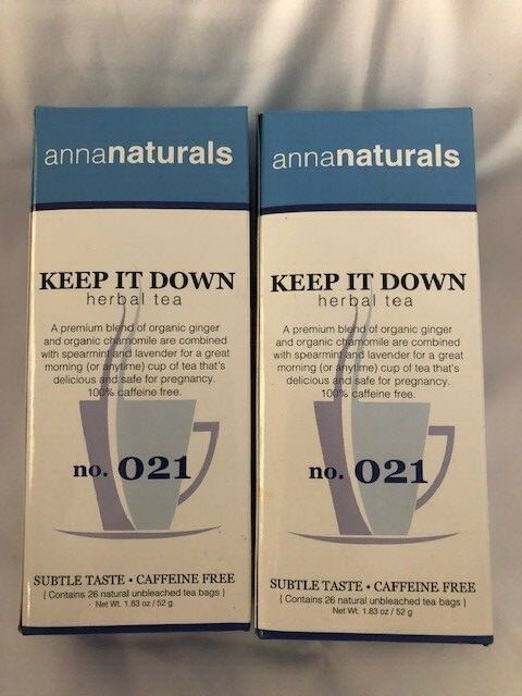 2 New Sealed Anna Naturals Keep It Down Pregnancy Herbal Tea No021 26 Tea bags