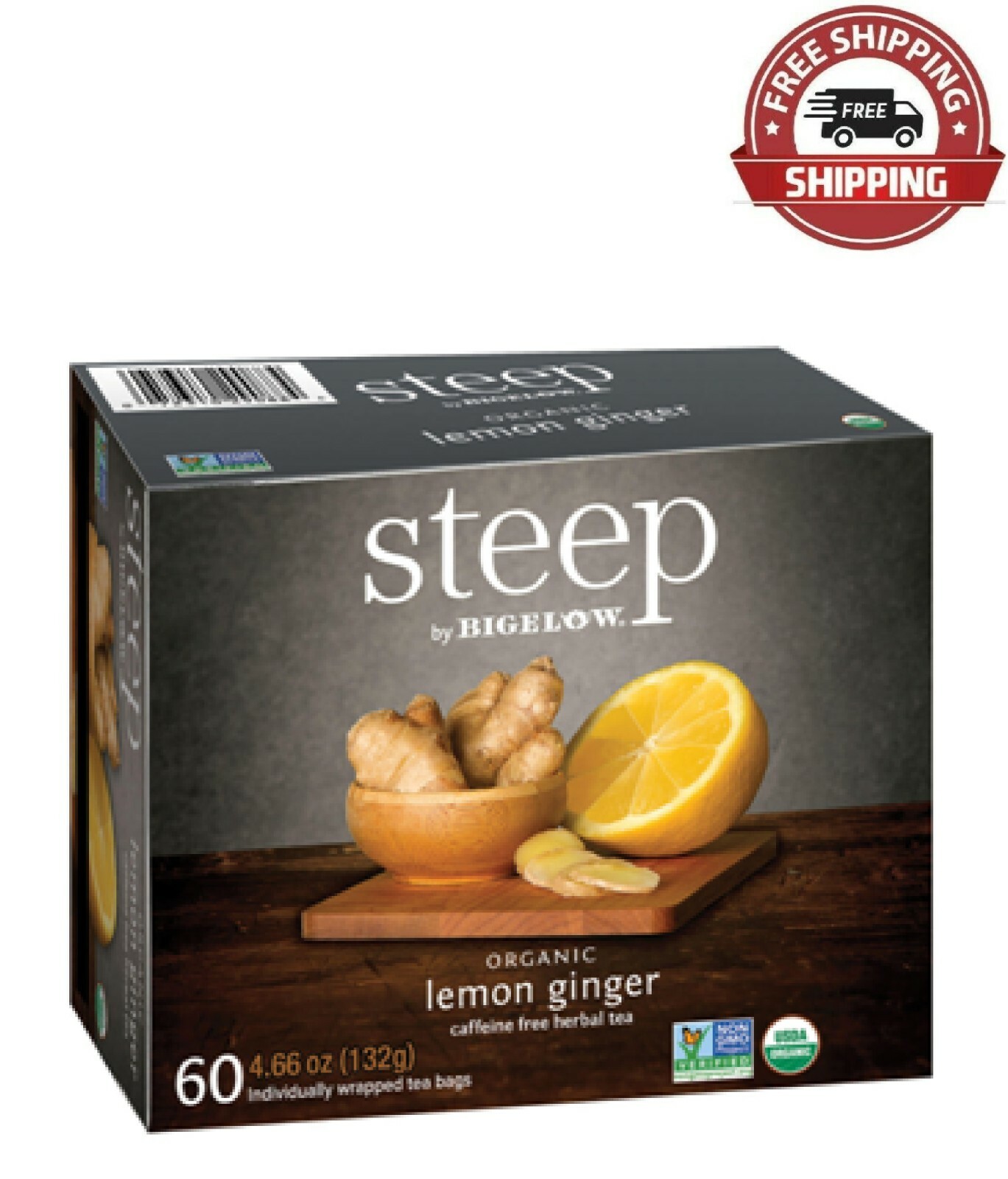 steep by Bigelow Lemon Ginger Herbal Tea ( 60 ct.)