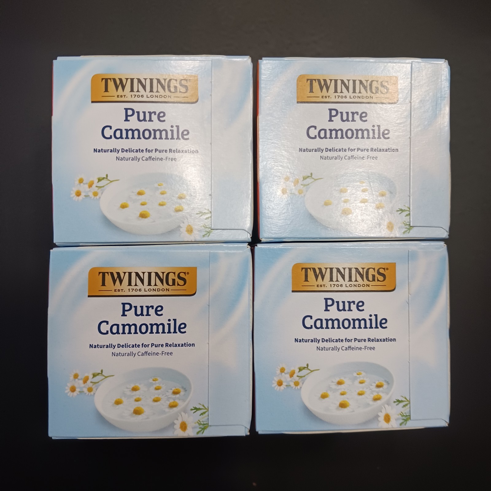 Twinings Pure Camomile Tea Bags 40 Count Total Lot Of 4 Boxes Of 10