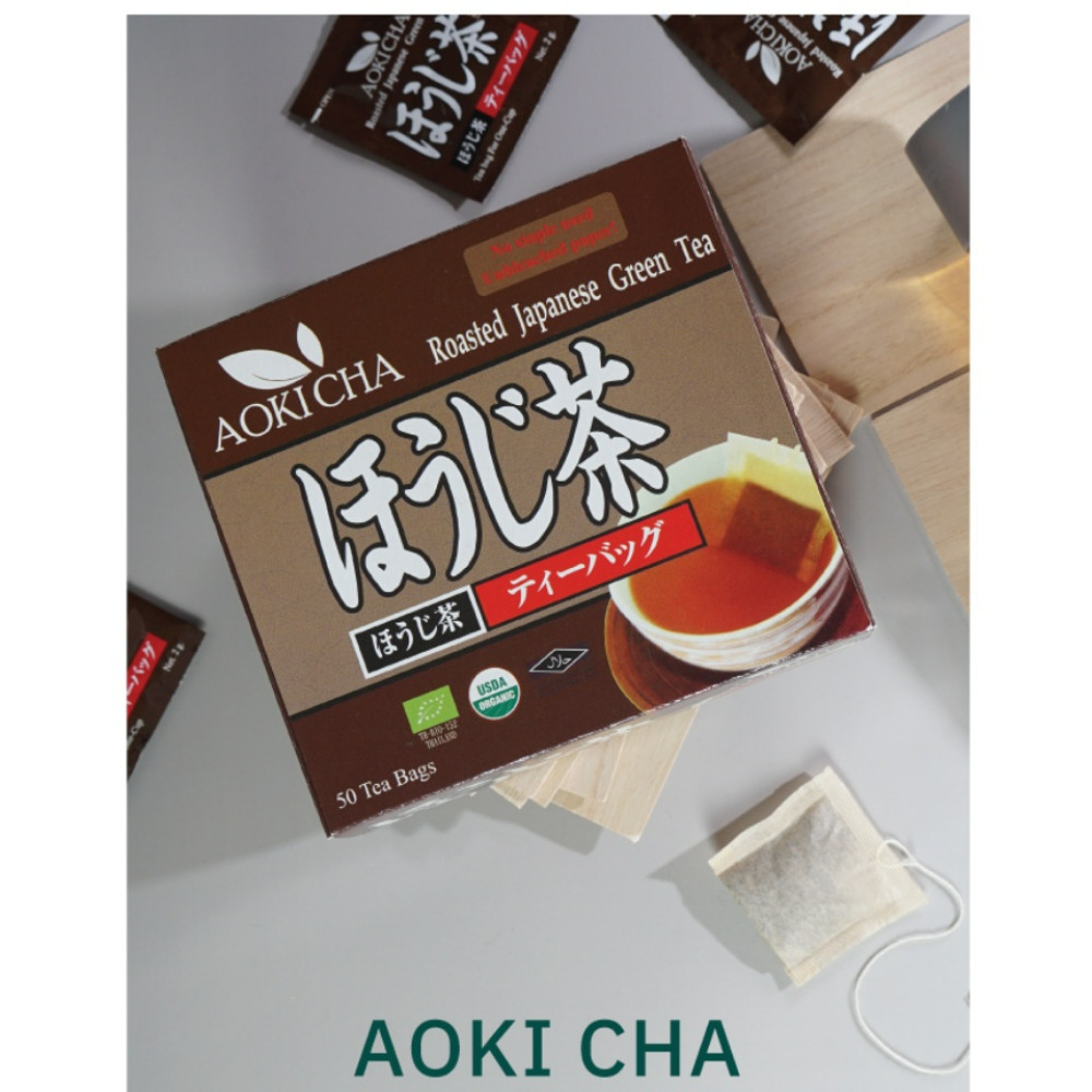 Hojicha Tea Bags Roasted Green Tea Smooth Toasted Flavor 50 Bags x 4 Box