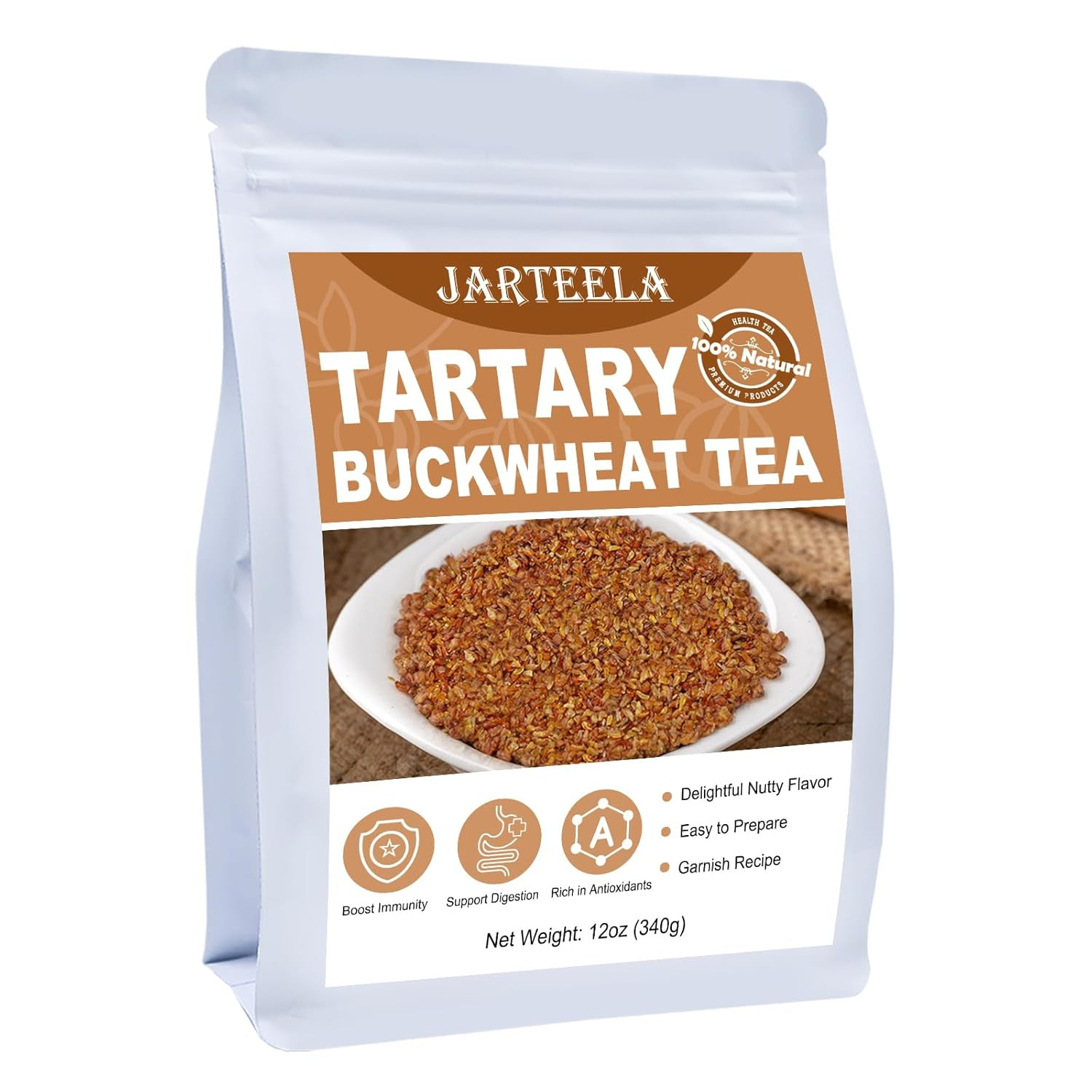 – Himalayan Tartary Buckwheat Tea – 12Oz / 340G – Black Buckwheat – Premium Roas