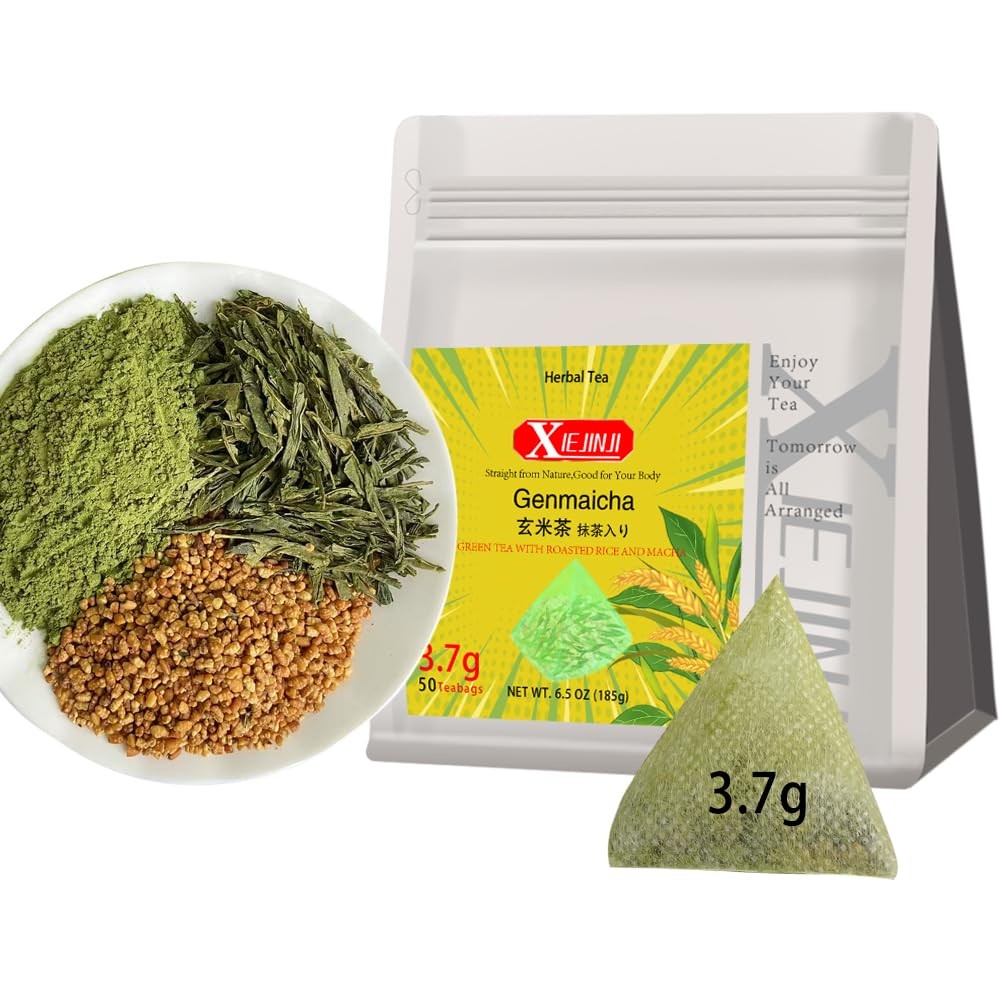 Genmaicha, Green Tea with Matcha – 3.7g x 50 Count, Japanese-style Roasted Br…