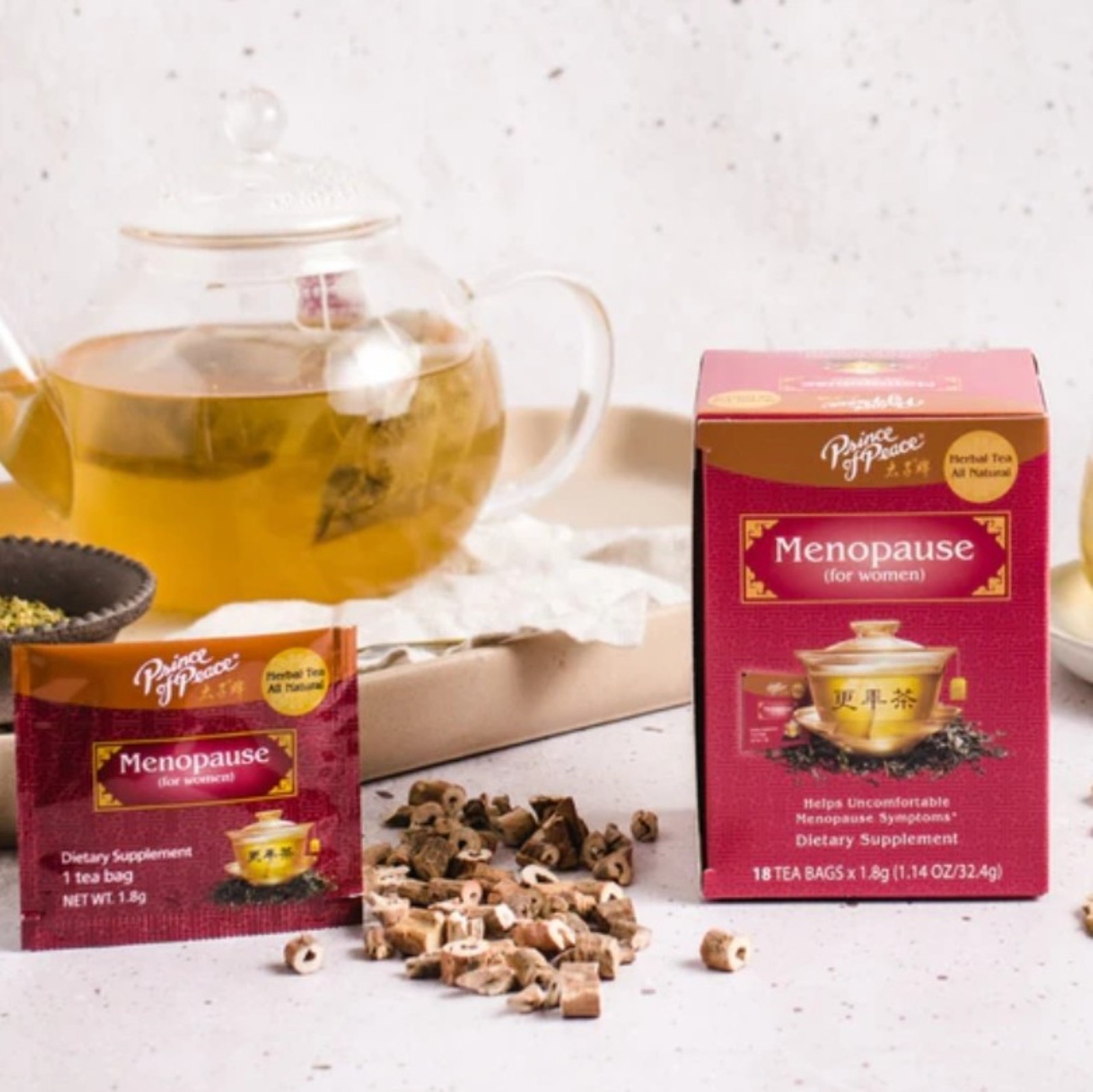 Prince Of Peace Menopause Tea 18 Tea Bags Each Box (6 Boxes)