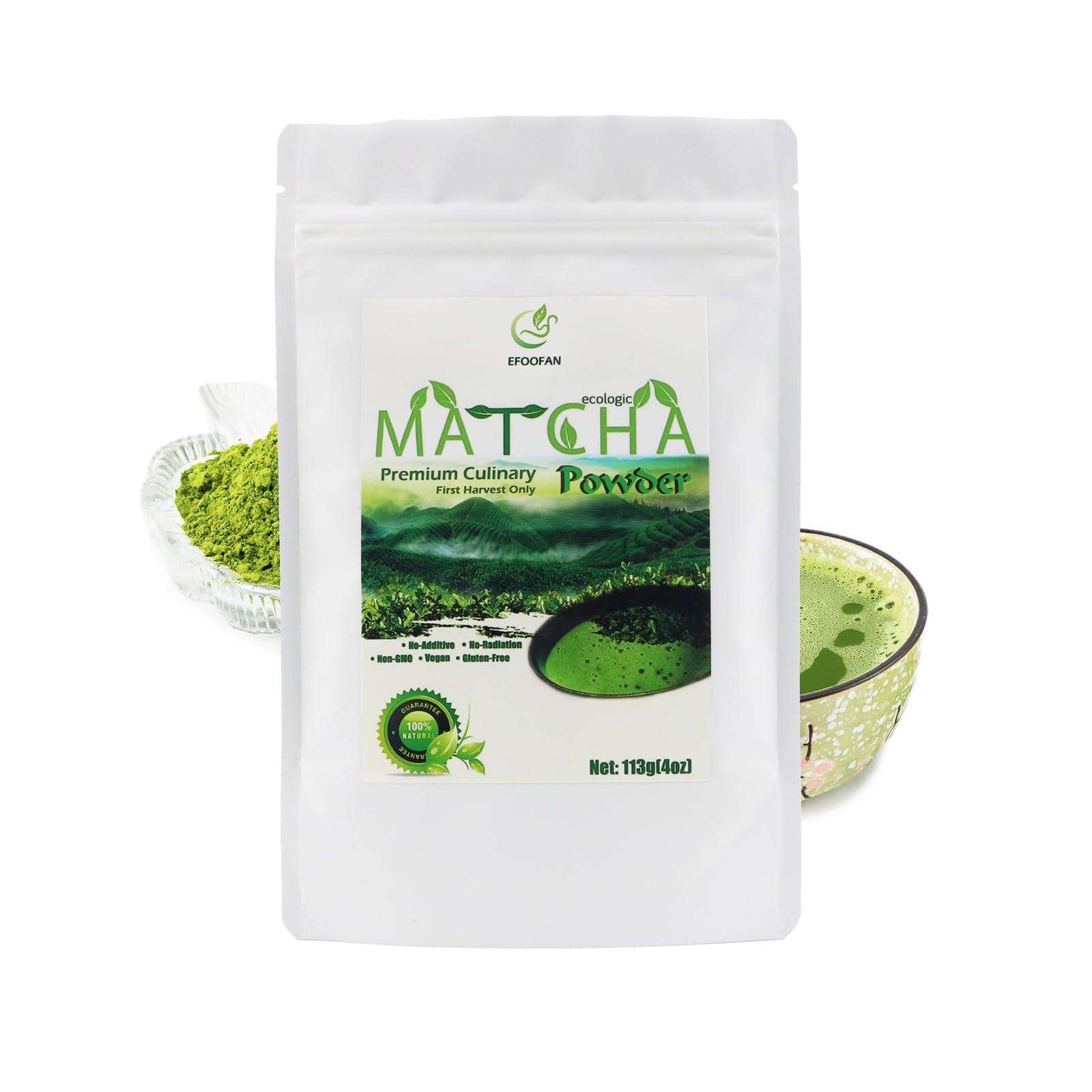Matcha Green Tea Powder, Premium Culinary Grade4oz, Japanese Tencha Tea Flavo…