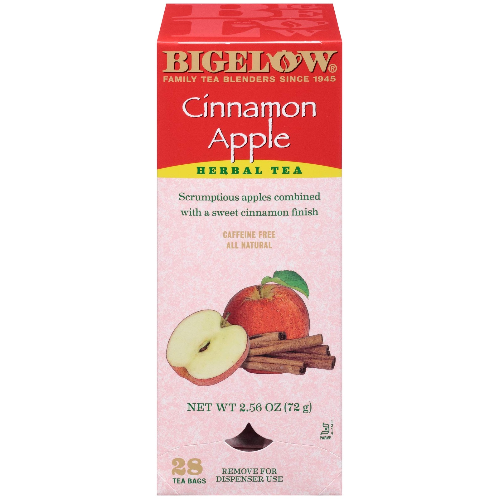 Bigelow Cinnamon Apple Herbal Tea Bags 28Count Box Pack of 1 Cinnamon Apple H…