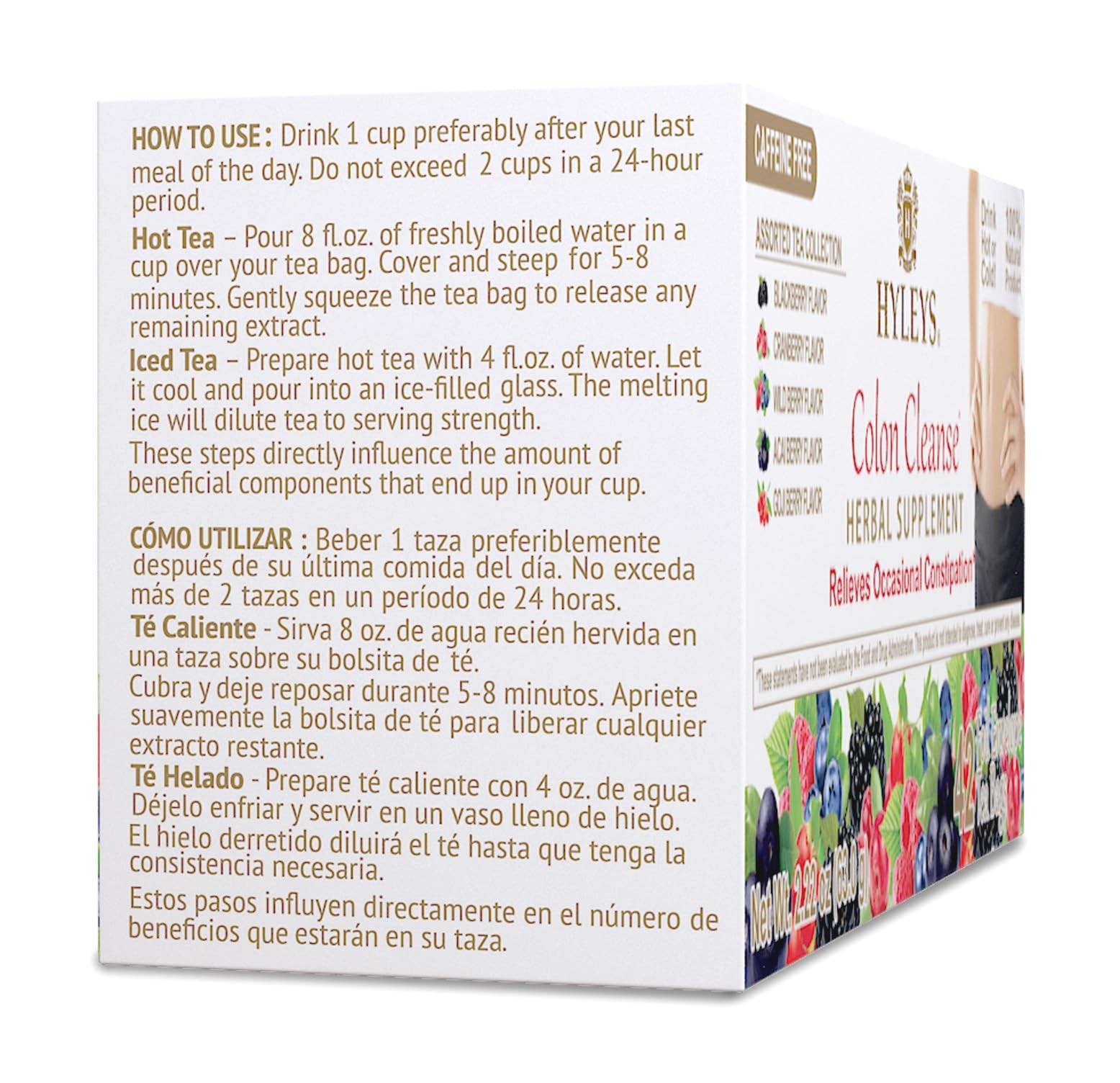 Hyleys Colon Cleanse Tea Assorted Flavors – 42 42 Count (Pack of 1),
