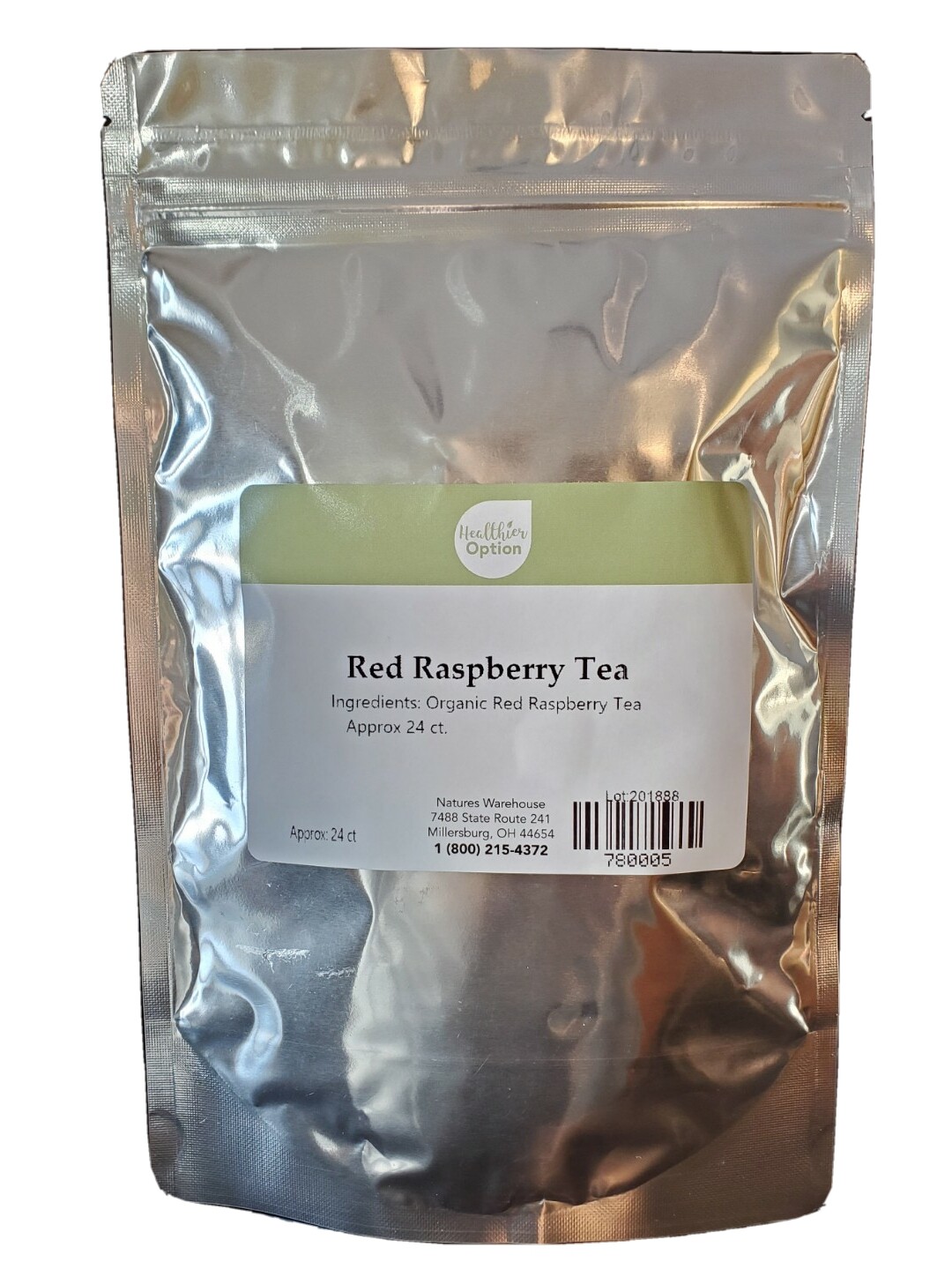 2 Pack- Nature’s Warehouse ORGANIC RED RASPBERRY LEAF TEA Bags – Rubus Idaeus