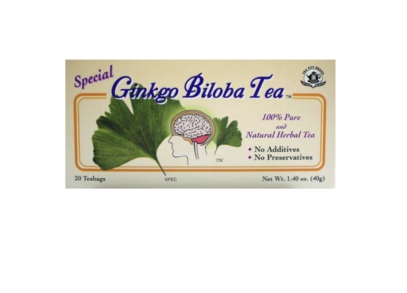 Ginkgo Biloba Tea 20 tea bags (5 packs) Total of 100 tea bags